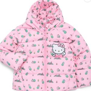 BRAND NEW Hello Kitty Pink Toddler Hooded Puffer Jacket